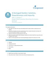 (Y1) Lesson 7: A Damaged Garden - Isolation, Powerlessness and Impurity