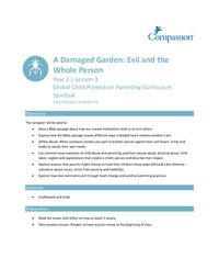 (Y2) Lesson 3: A Damaged Garden - Evil and the Whole Person