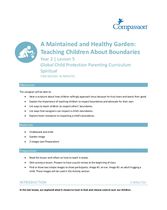 (Y2) Lesson 5: A Maintained and Healthy Garden - Teaching Children About Boundaries